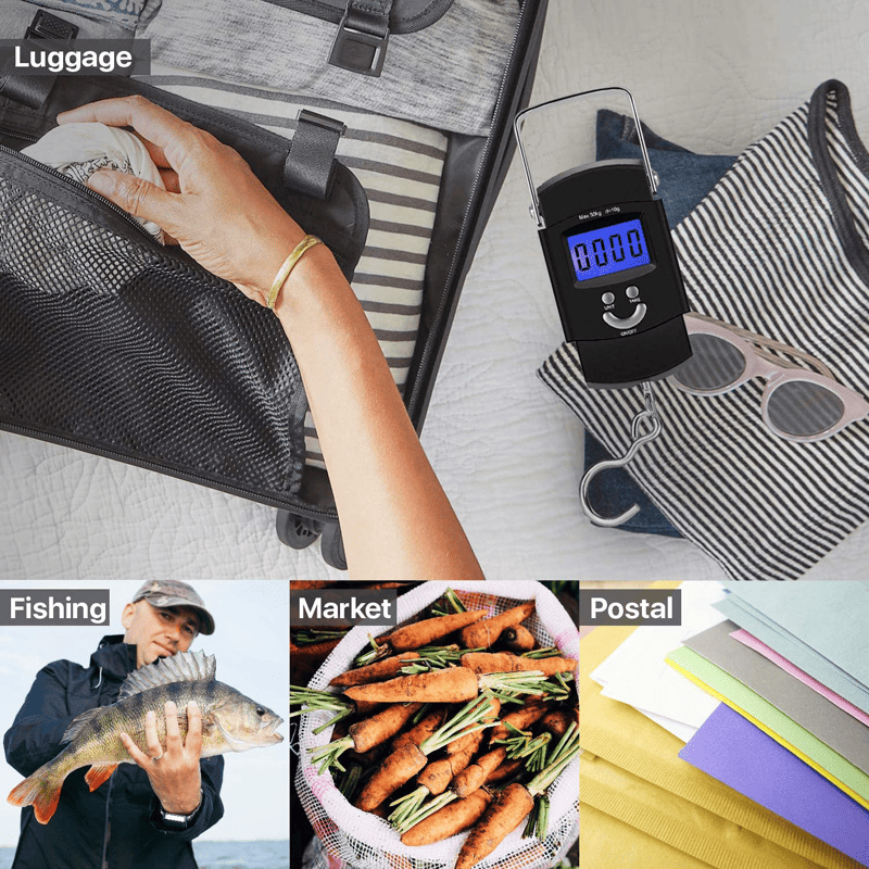 Portable LCD Hanging Scale for Fish and Luggage