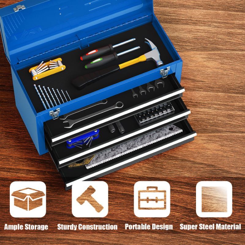 Multifunctional Portable Tool Cabinet with Sliding Drawers