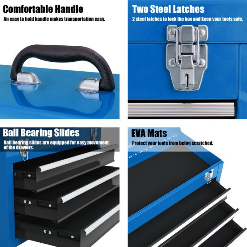 Multifunctional Portable Tool Cabinet with Sliding Drawers