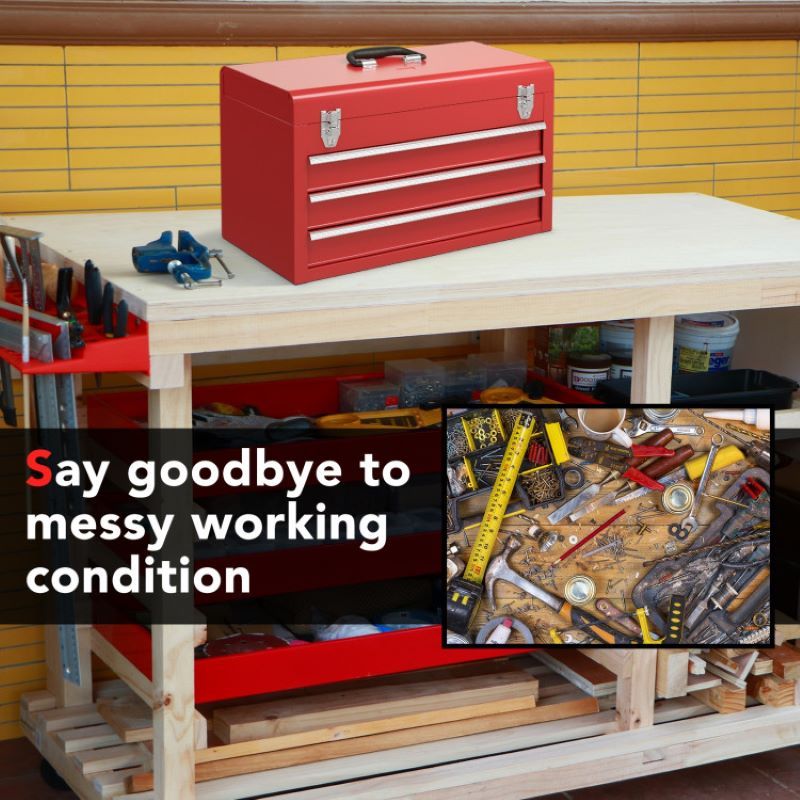 Multifunctional Portable Tool Cabinet with Sliding Drawers