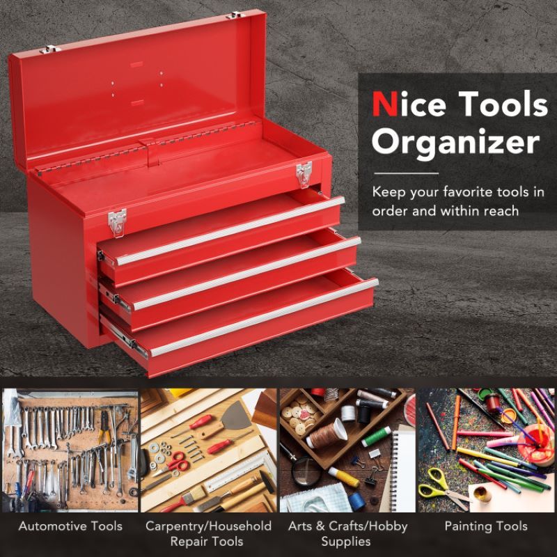 Multifunctional Portable Tool Cabinet with Sliding Drawers