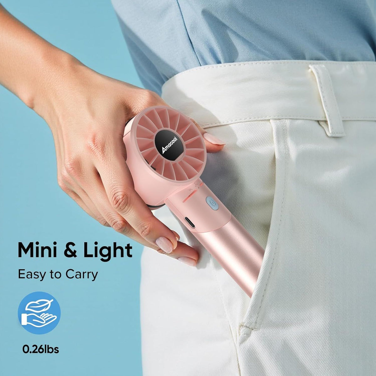 Rechargeable Four-Speed Handheld Turbo Fan