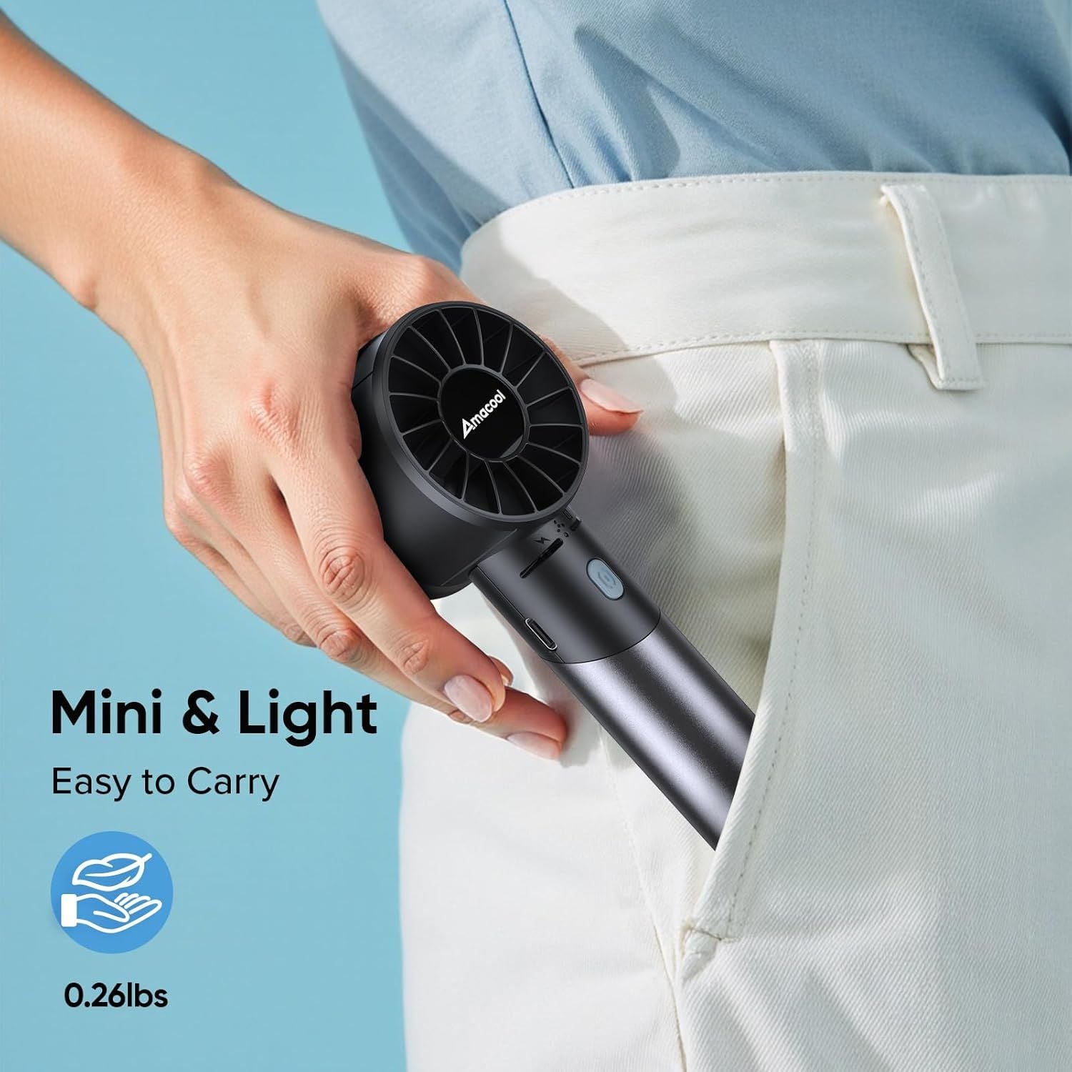 Rechargeable Four-Speed Handheld Turbo Fan