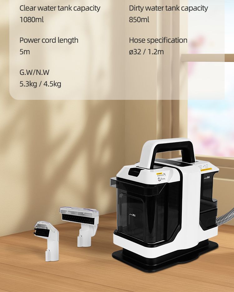 Portable Carpet Cleaning Machine with Strong Suction and Dual Brushes