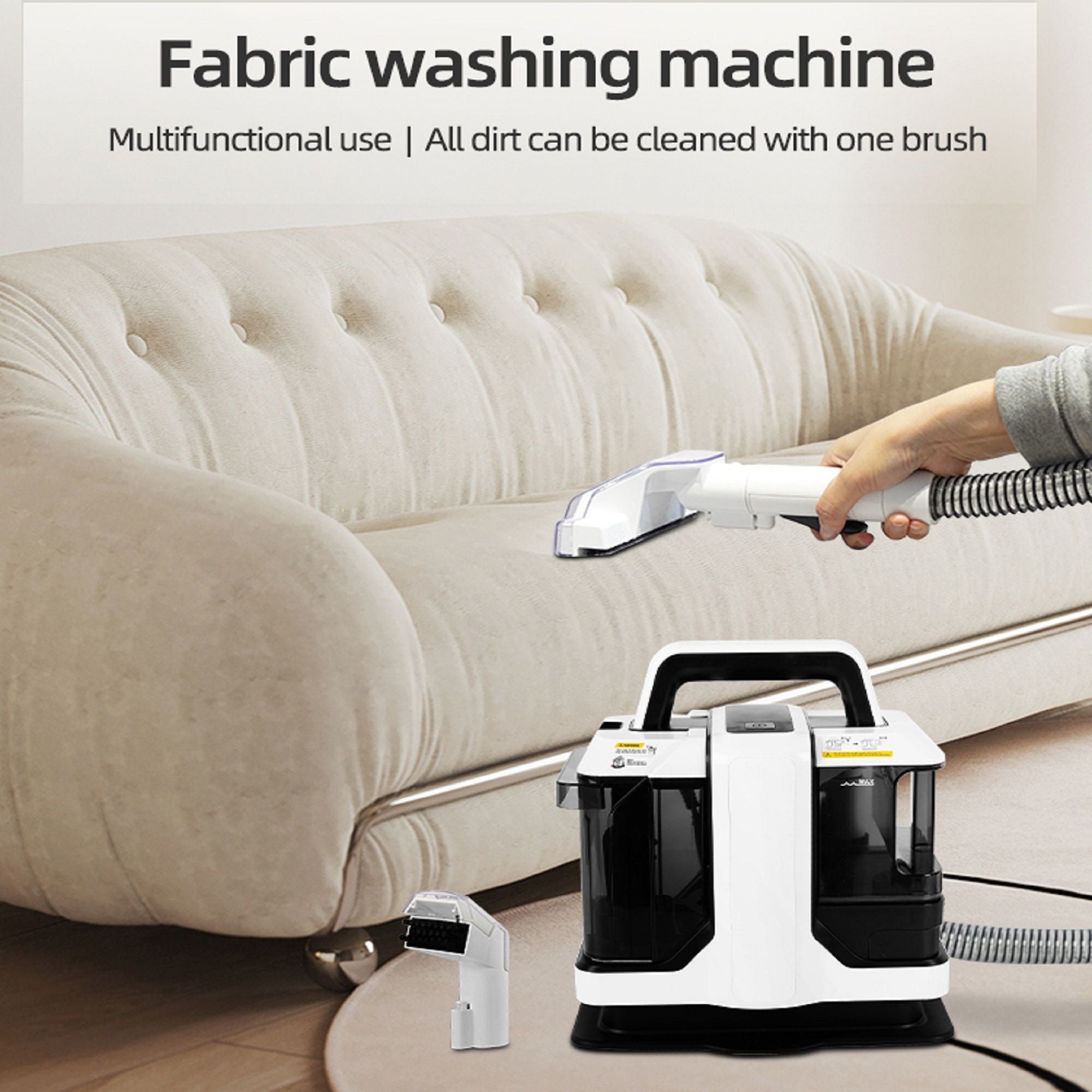 Portable Carpet Cleaning Machine with Strong Suction and Dual Brushes
