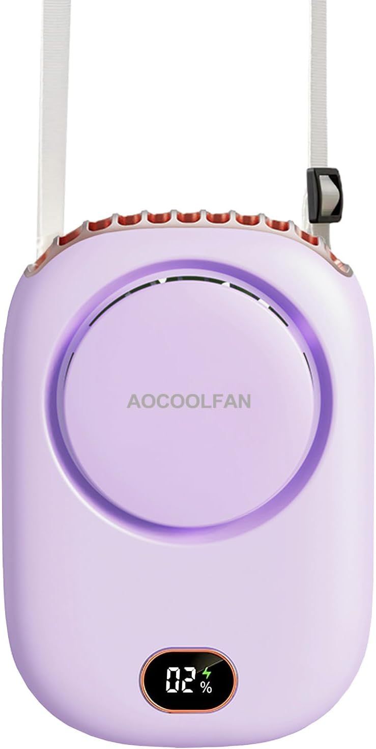 Portable Neck Fan – Rechargeable Hands-Free Cooling - purple