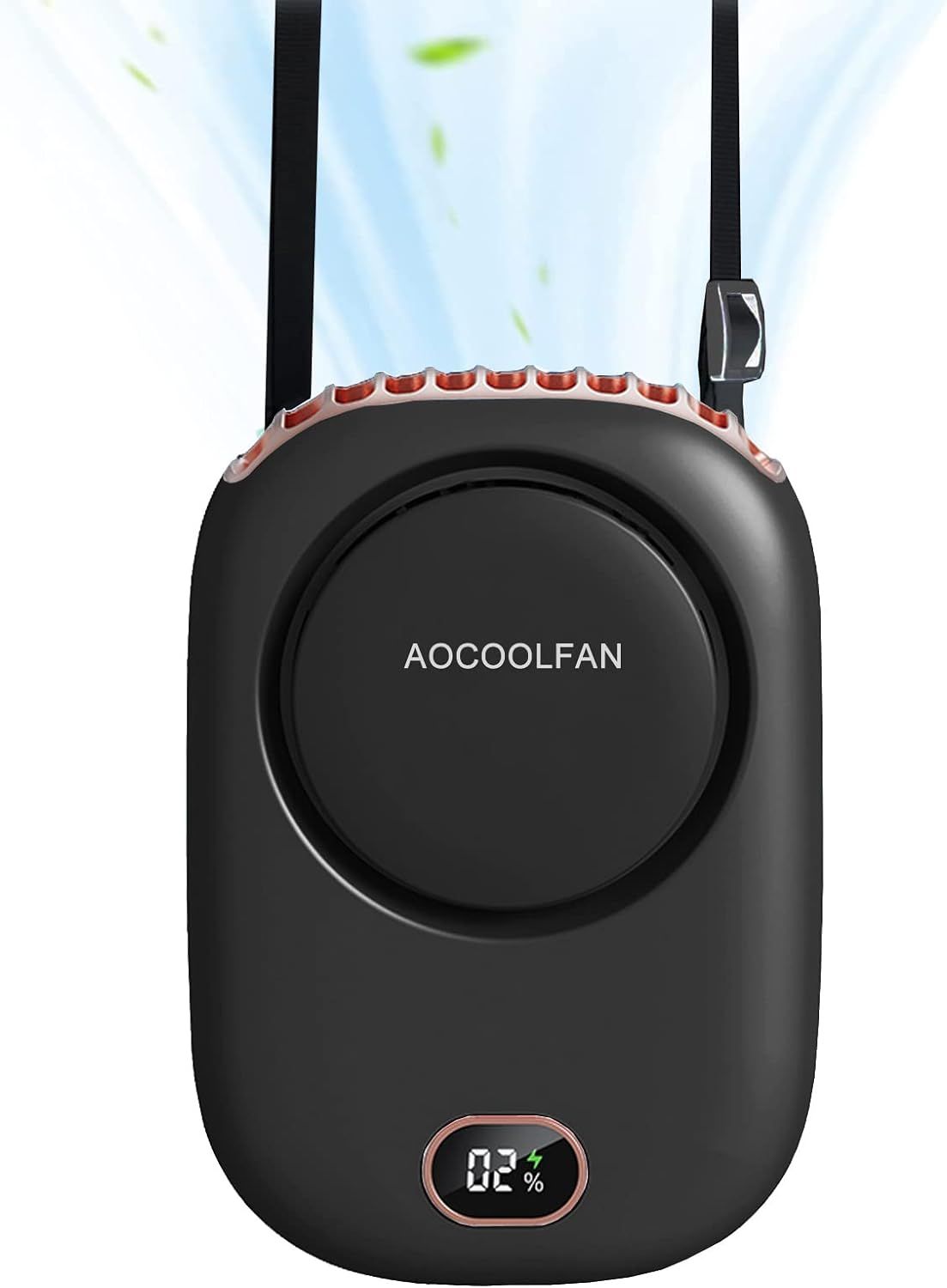 Portable Neck Fan – Rechargeable Hands-Free Cooling - Black