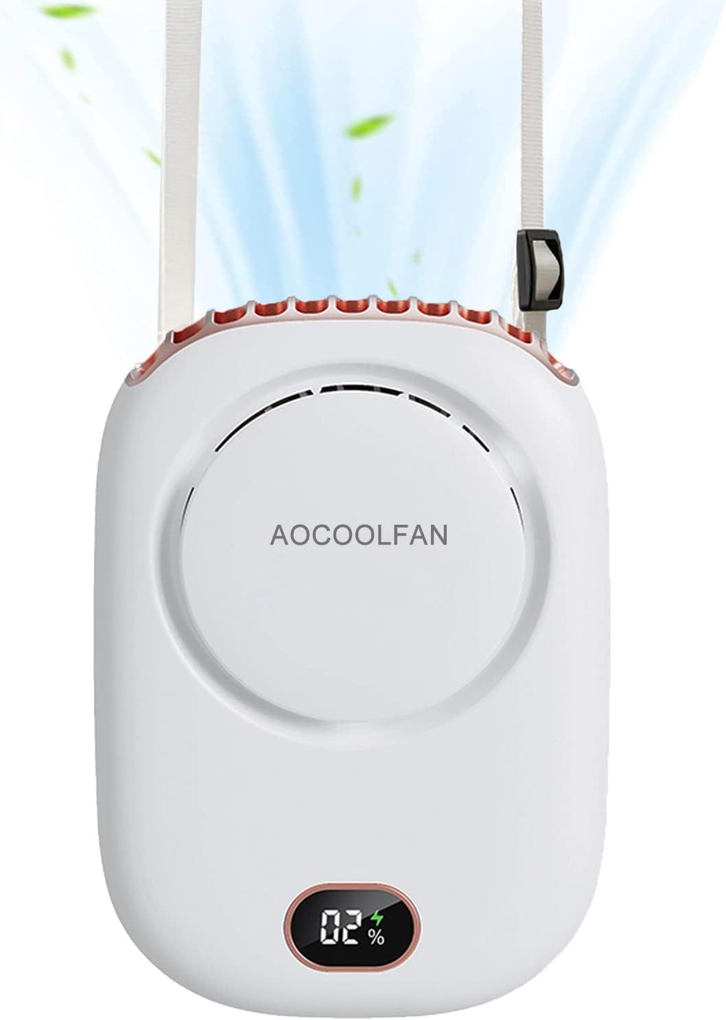 Portable Neck Fan – Rechargeable Hands-Free Cooling - White