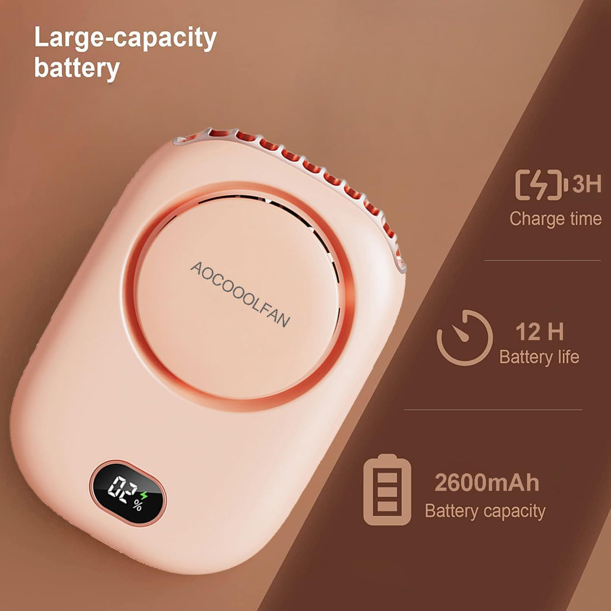Portable Neck Fan – Rechargeable Hands-Free Cooling