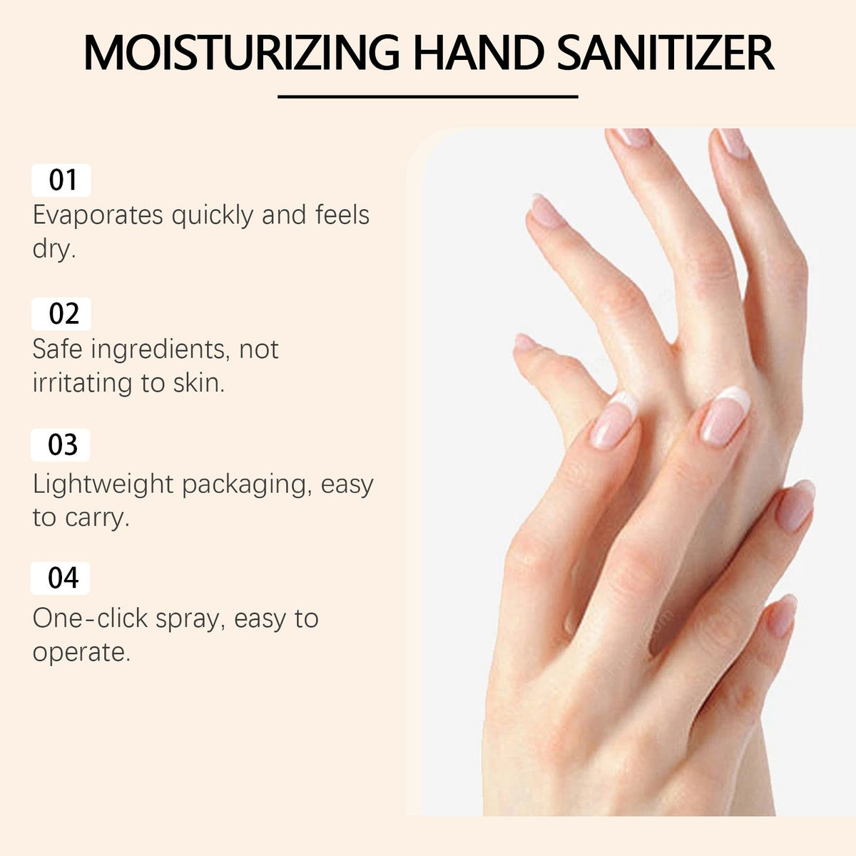 Portable Pocket Hand Sanitizer Spray – Card Shape, Moisturizing, Quick Dry, Leak Proof