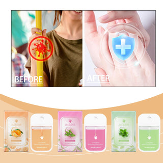 Portable Pocket Hand Sanitizer Spray – Card Shape, Moisturizing, Quick Dry, Leak Proof