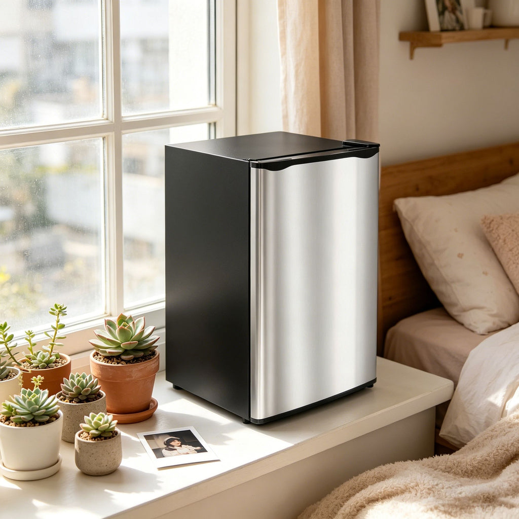 Portable Skincare Fridge with Flexible Interior Storage