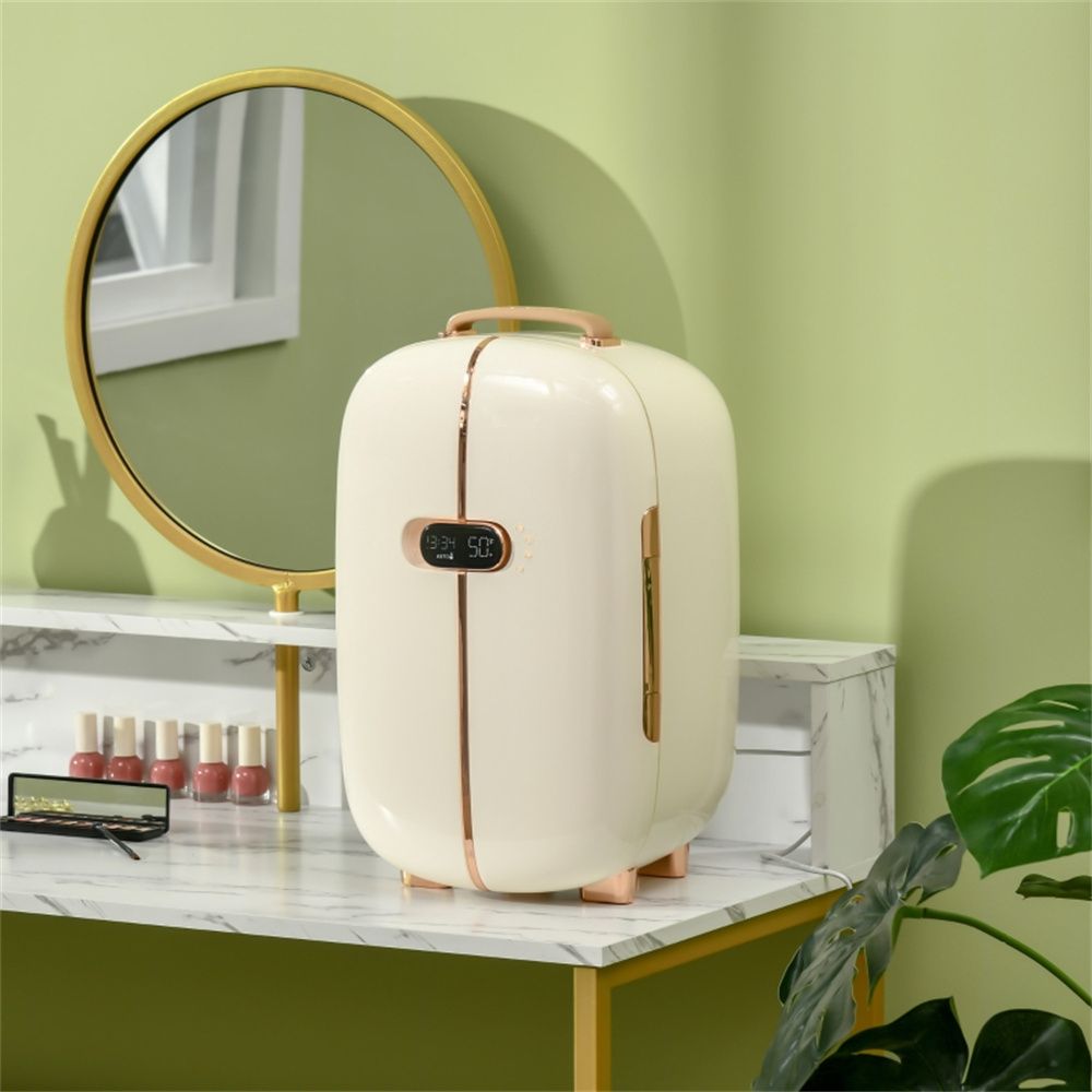 Portable Skincare Fridge with Cooling and Warming Functions