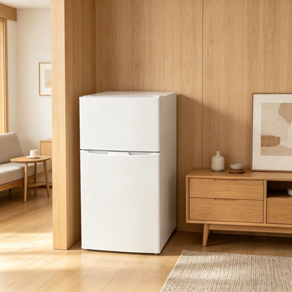 Compact Mini Fridge with Freezer and Adjustable Shelves