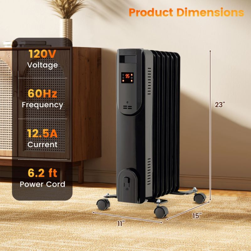 Quiet Portable Space Heater with Temperature Control