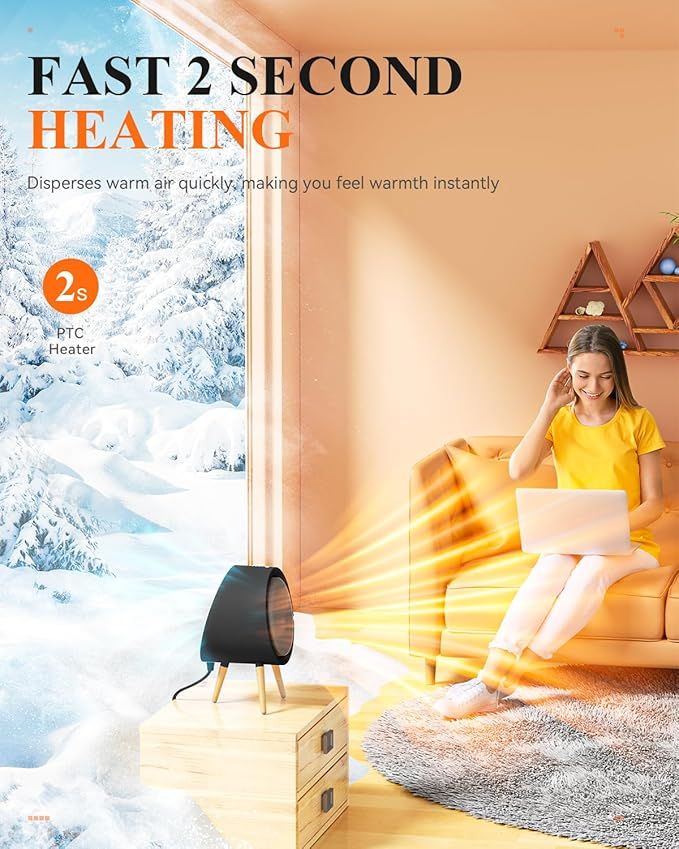 Compact Ceramic Heater for Personal Indoor Warmth