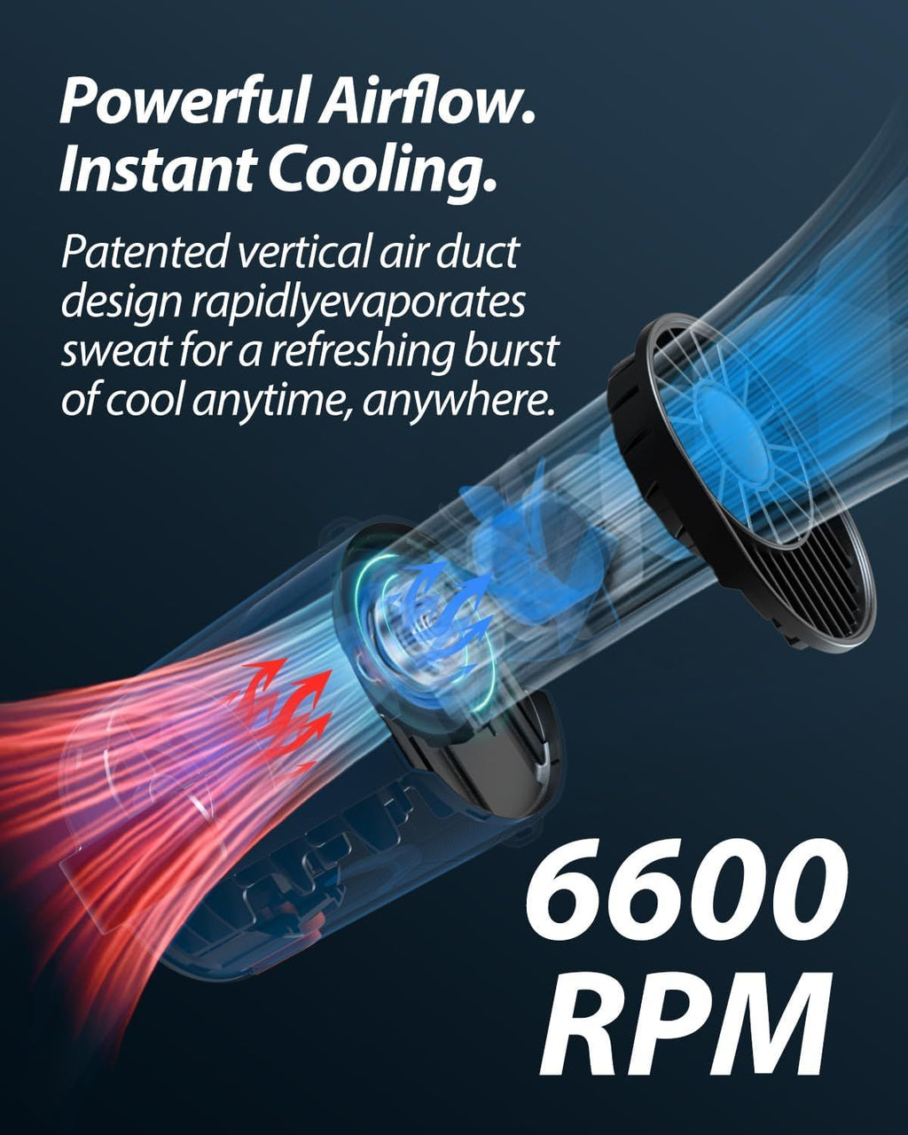 Hands-Free Rechargeable Fan for Work and Travel