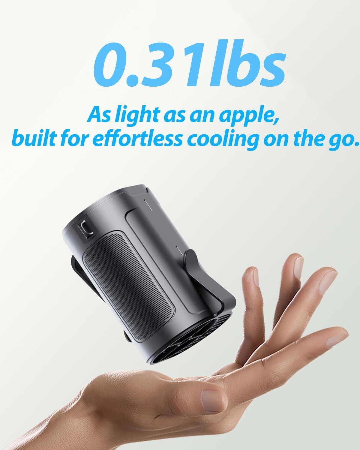 Hands-Free Rechargeable Fan for Work and Travel