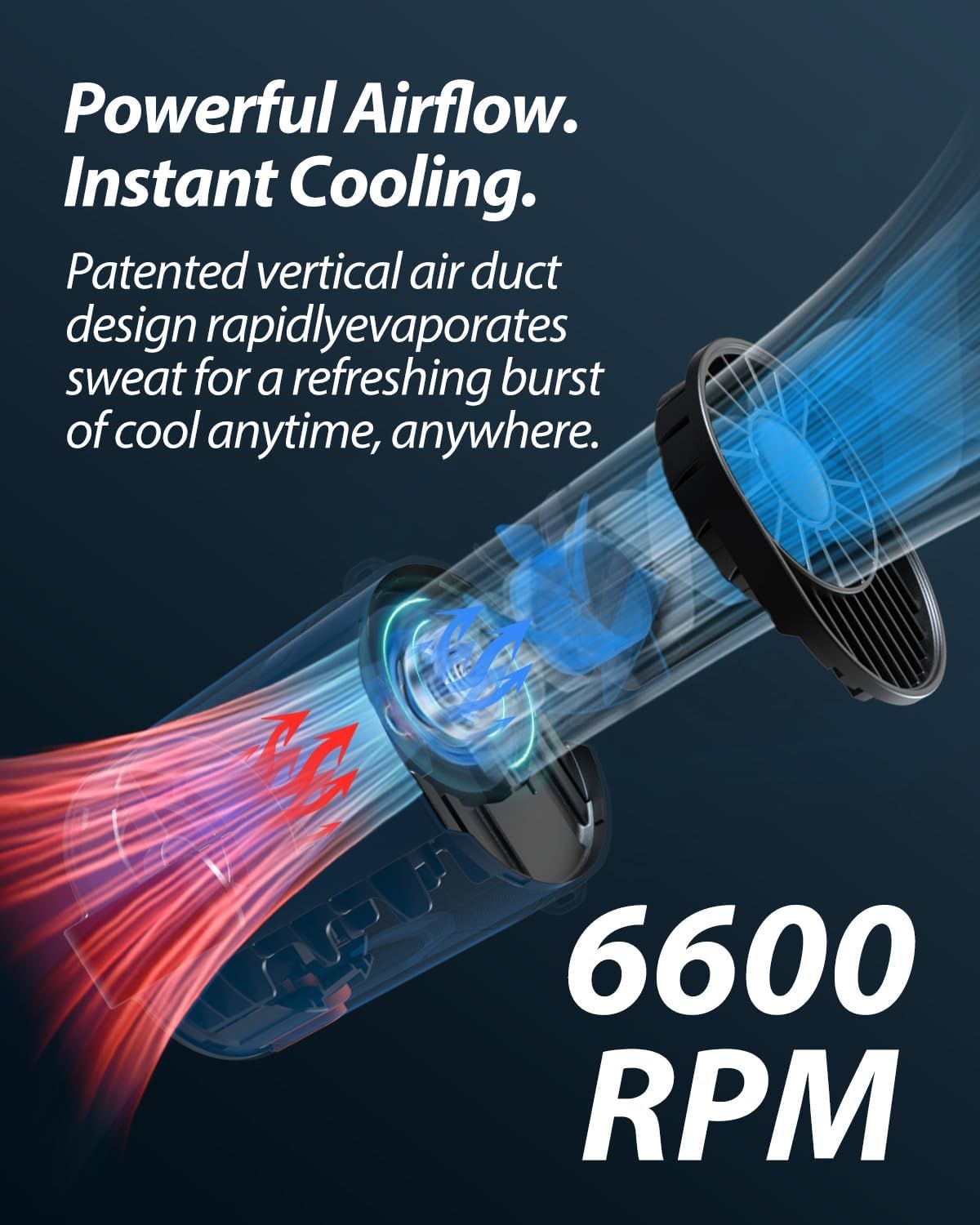 Hands-Free Rechargeable Fan for Work and Travel