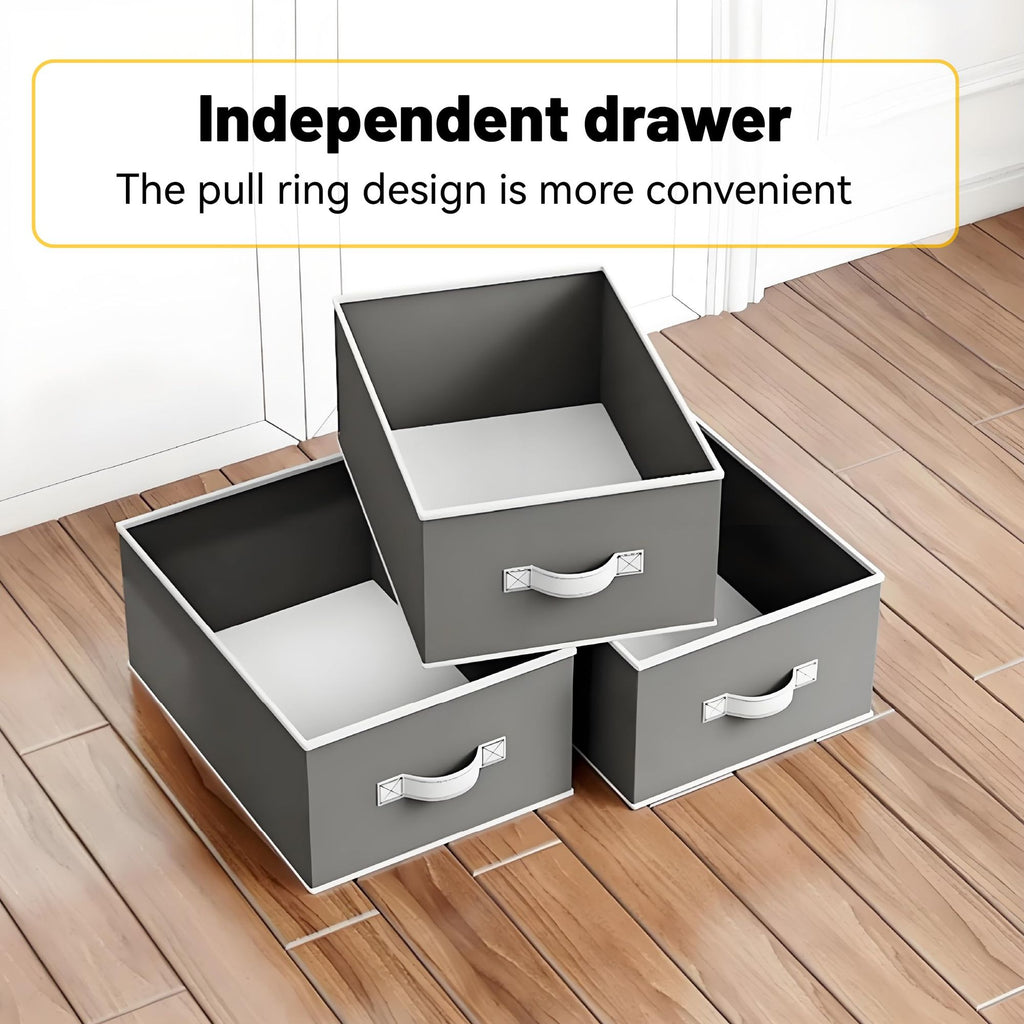 Portable Closet Organizer with Hanging Rack and Drawers