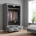 Portable Closet Organizer with Hanging Rack and Drawers