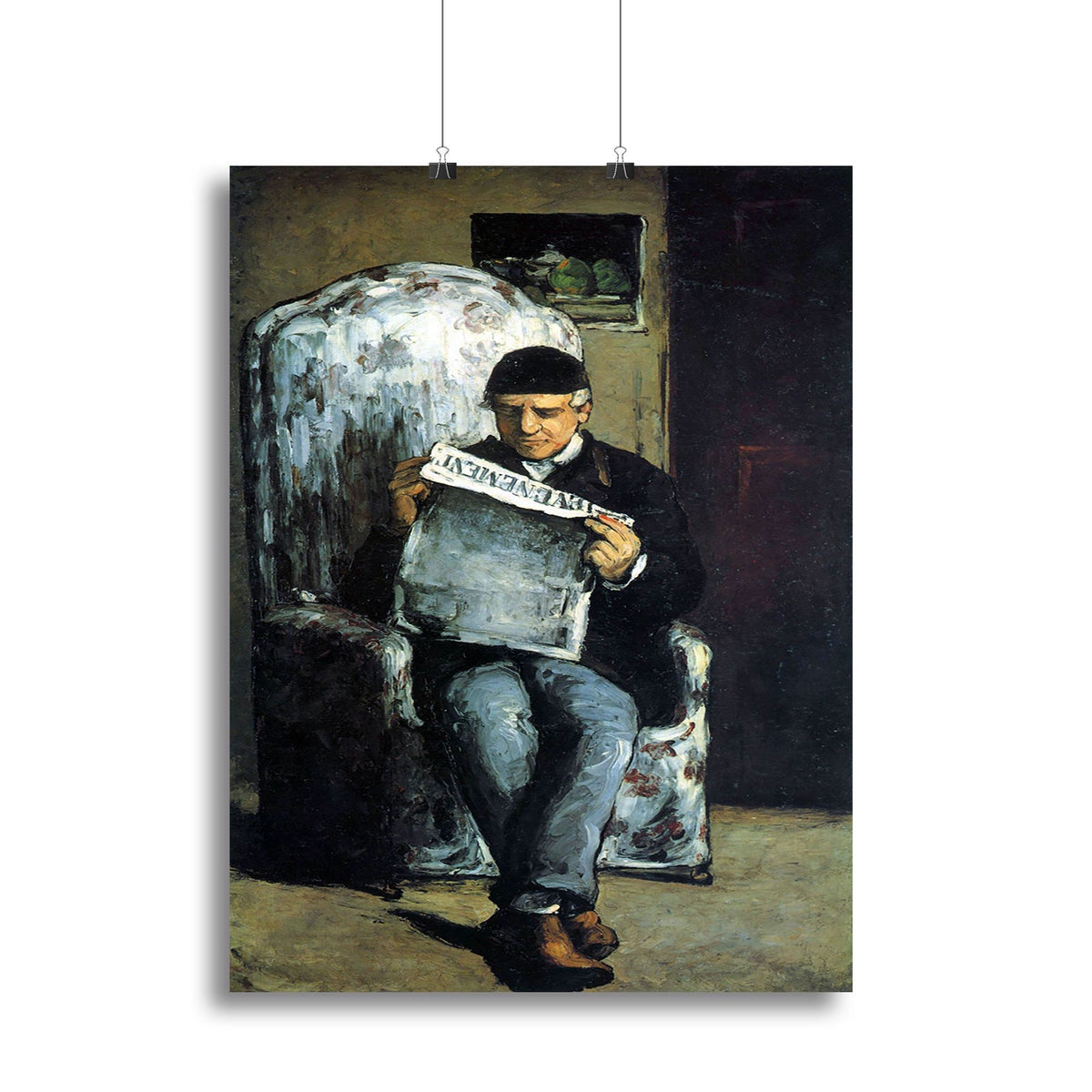 Cezanne Portrait of Louis-Auguste Reading L'Événement