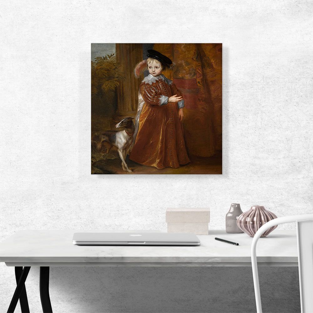 Prince Willem II of Orange With a Dog Canvas Art