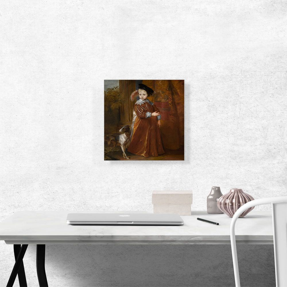 Prince Willem II of Orange With a Dog Canvas Art