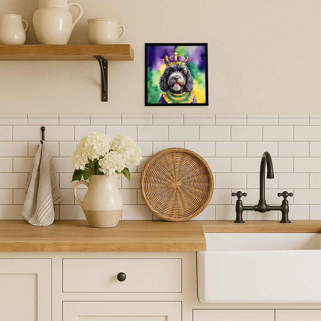 Portuguese Water Dog King of Mardi Gras Wall Art