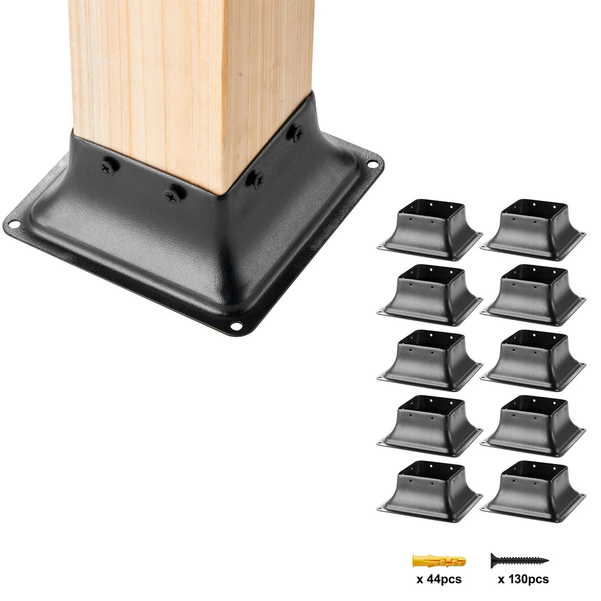 Post Base Set for Deck and Porch Railings