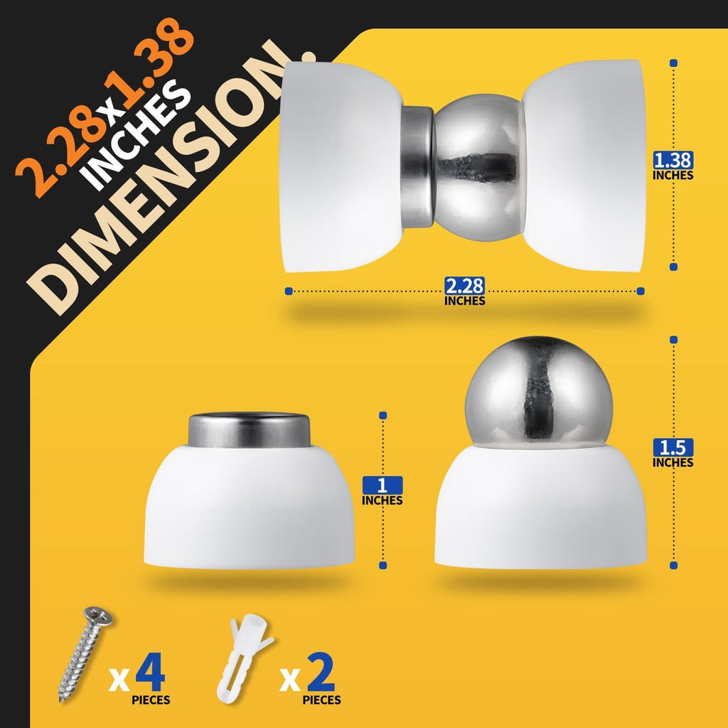 Compact Magnetic Interior Door Stoppers