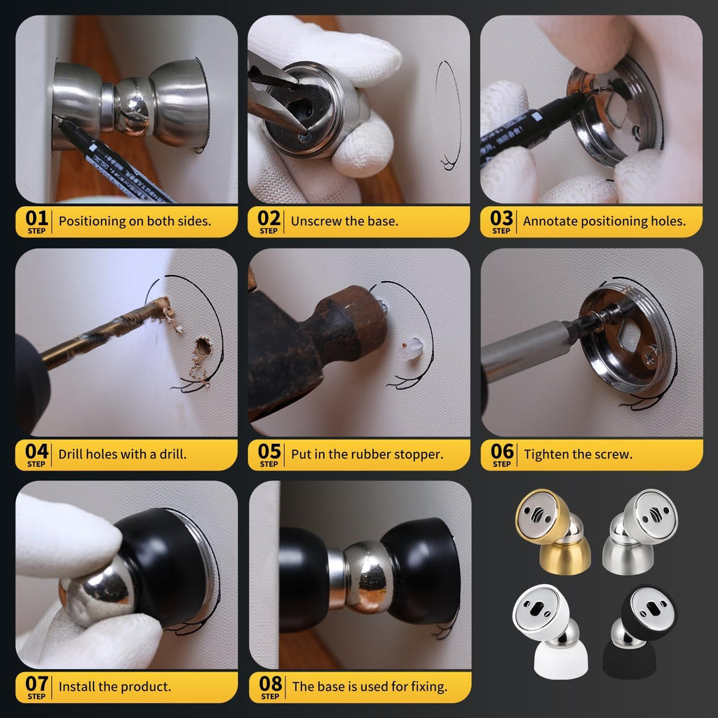 Compact Magnetic Interior Door Stoppers