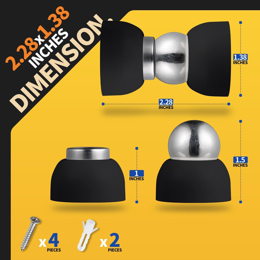 Compact Magnetic Interior Door Stoppers