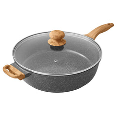 Vintage Speckle Cast Aluminum 6-Quart Jumbo Cooker Saute Pan
