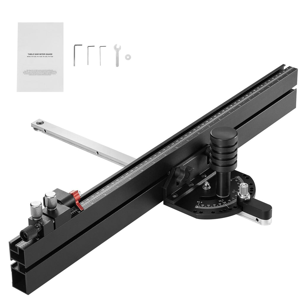 Precision Table Saw Miter Gauge with Preset Angle Stops