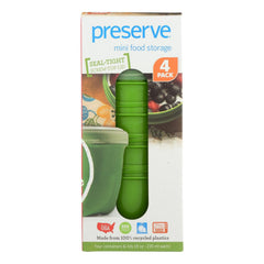 Preserve Food Storage Container - Round - Mini - Apple Green - - 4 Pack - Case Of 8