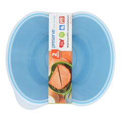 Preserve Small Square Food Storage Containers, Aqua, 2-Pack