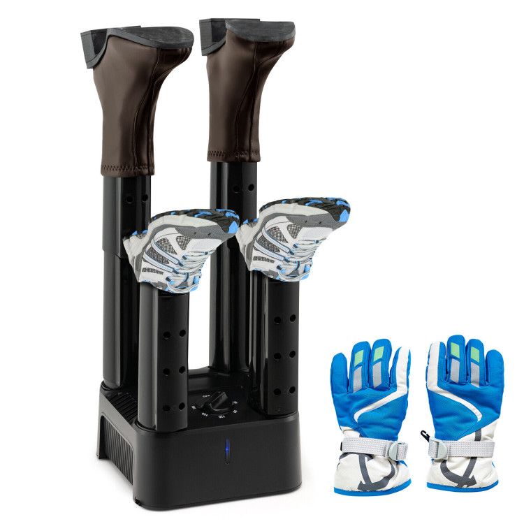 Electric Footwear Dryer with Timer and Detachable Tubes