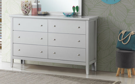 Primo Silver Champagne Dresser – Fully Assembled with everyday Drawers