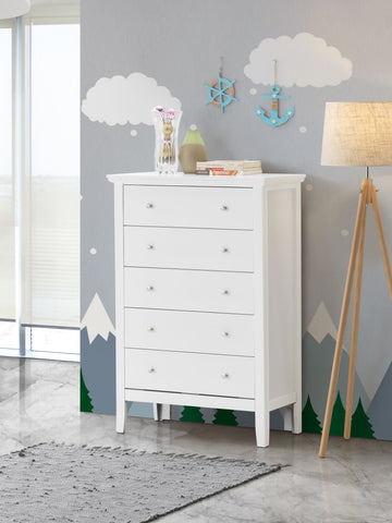 Primo White Chest – Fully Assembled with French Dovetail Drawers