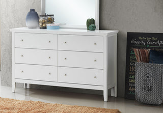 Primo G1339-D Dresser – White with Cappuccino Accents