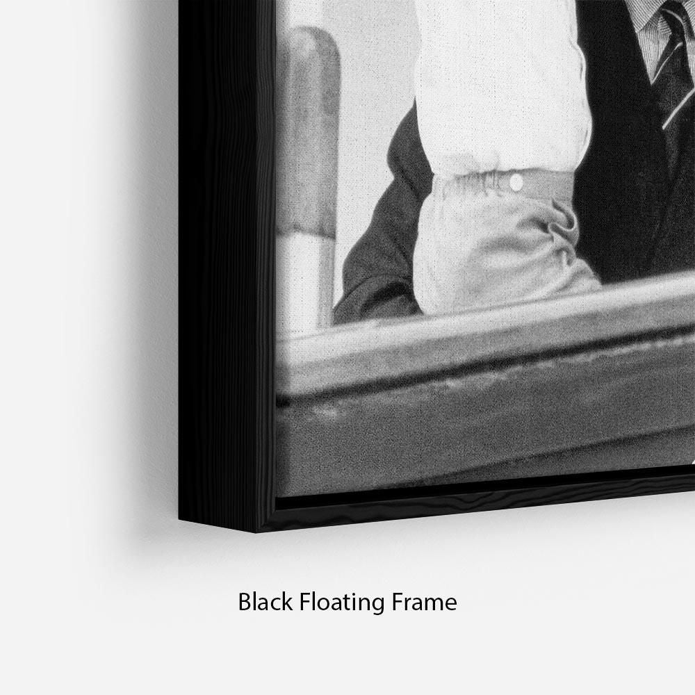 Princess Diana Aboard Britannia Floating Frame Canvas