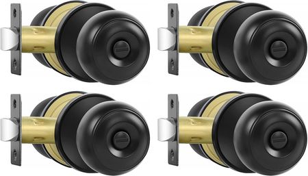 Matte Black Privacy Door Knob Set