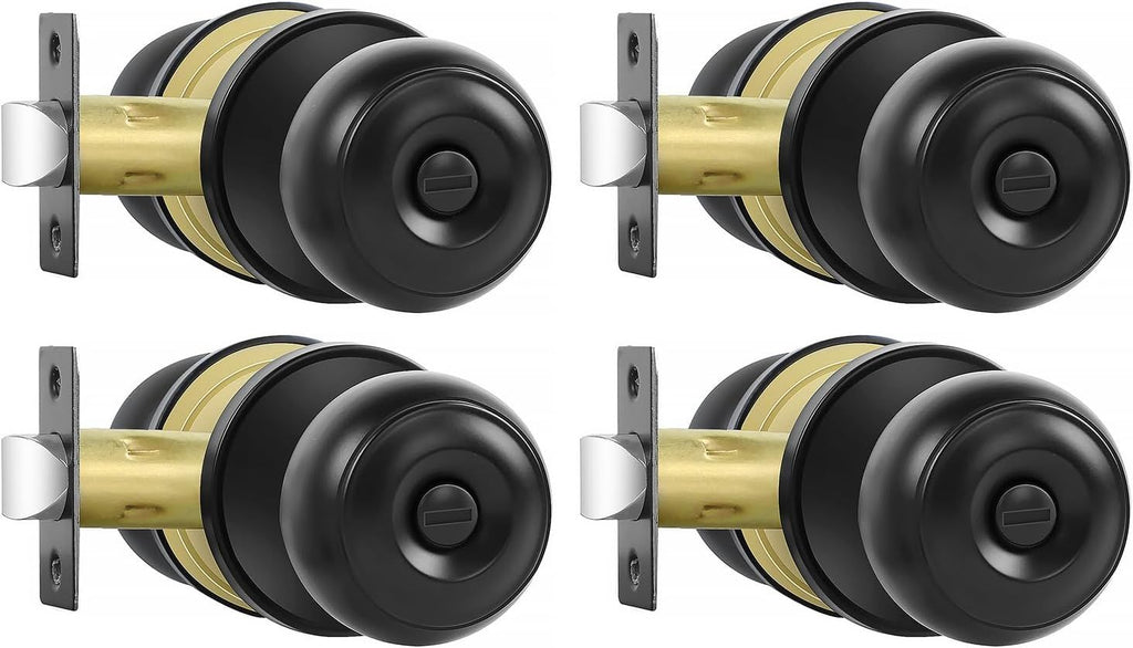 Matte Black Privacy Door Knob Set