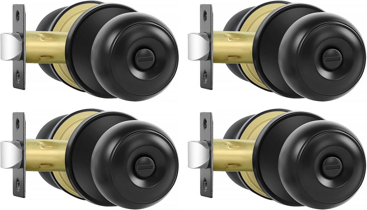 Matte Black Privacy Door Knob Set