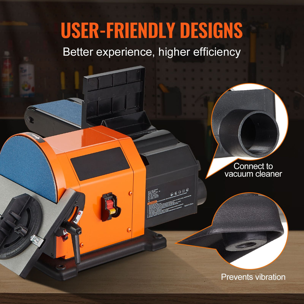 Professional Belt Sander, Disc Sander and. Belt Sander with 5A Induction