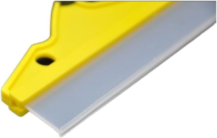 Professional Grade Silicone Windshield Squeegee - Streak-Free Drying for Glass, Paint & Chrome, Flexible Edge for Auto Detailing, 12- (Yello