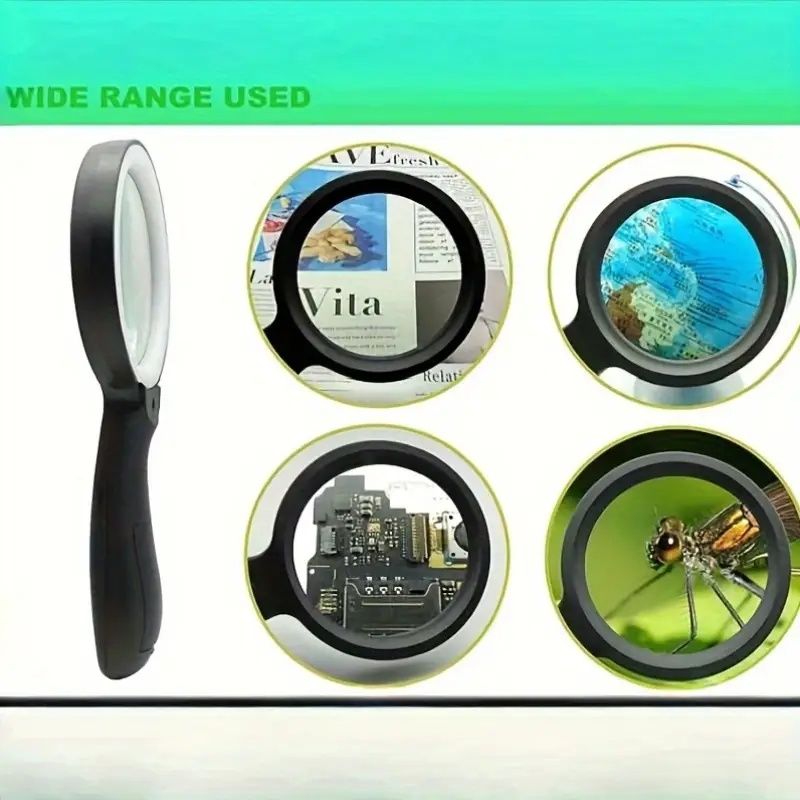 Lighted Handheld Magnifier with Textured Grip