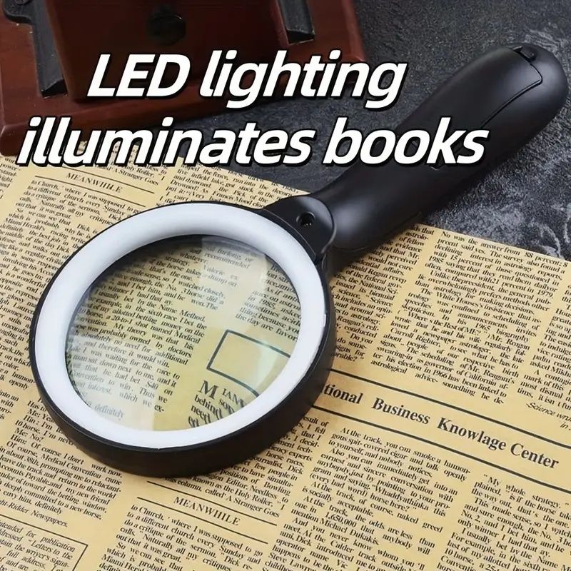 Lighted Handheld Magnifier with Textured Grip