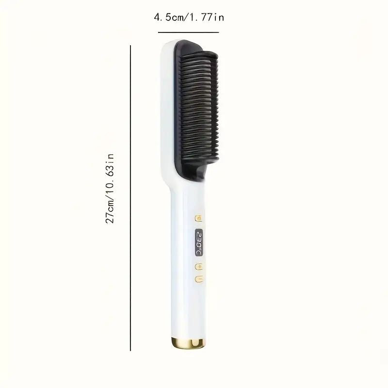 Professional Ionic Hair Straightening Brush with Fast Heating Ceramic Technology
